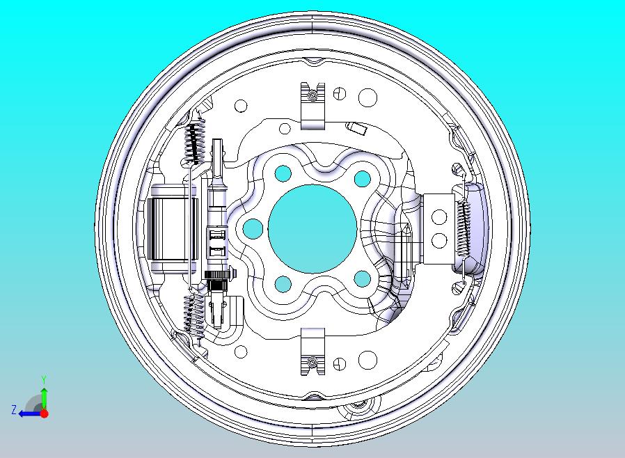 大众鼓式制动器总成