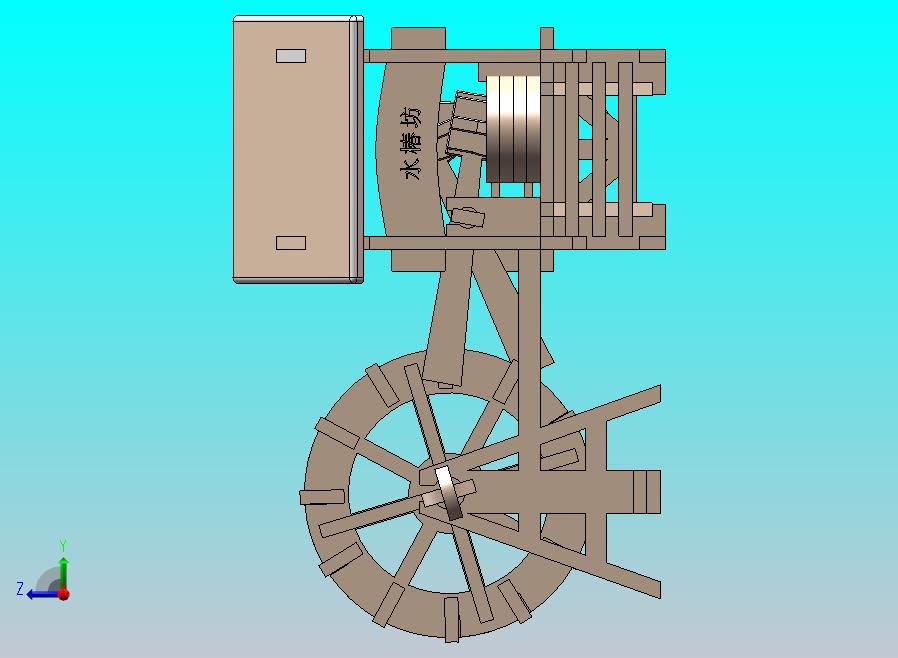 水舂坊，利用水力驱动水车进行谷物加工的传统设施‌