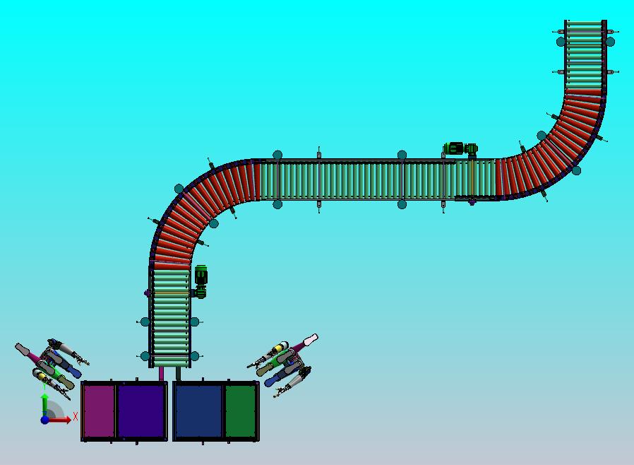 饮料瓶整理设备自动将无序饮料瓶整理为统一姿态输出至滚筒线