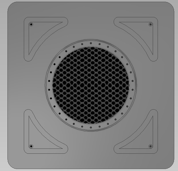 17 英寸 X 17 英寸 X 5-1_4 英寸，通风扇