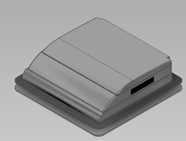 17 英寸 X 17 英寸 X 5-1_4 英寸，通风扇