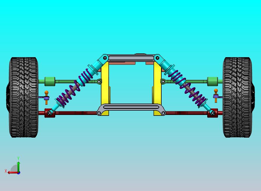 汽车悬挂系统double-wishbone-suspension-system-2 SW
