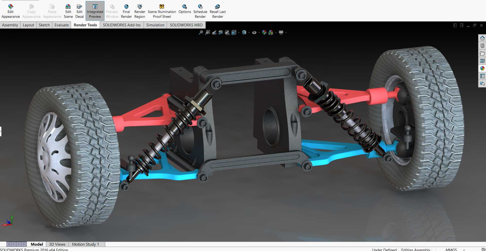 汽车悬挂系统double-wishbone-suspension-system-2 SW
