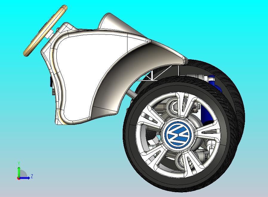 汽车悬挂系统double-wishbone-suspension CREO