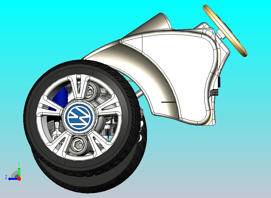 汽车悬挂系统double-wishbone-suspension CREO
