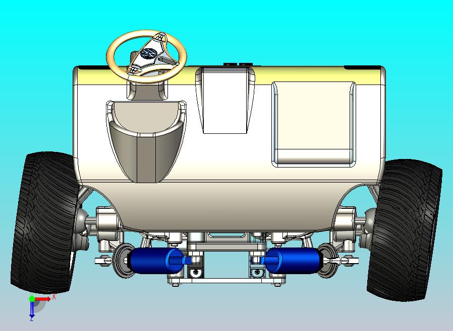 汽车悬挂系统double-wishbone-suspension CREO