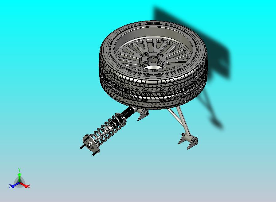 汽车悬挂系统vehicle-suspension-electric-car STP