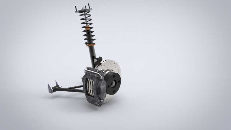 汽车悬挂系统vehicle-suspension-electric-car STP