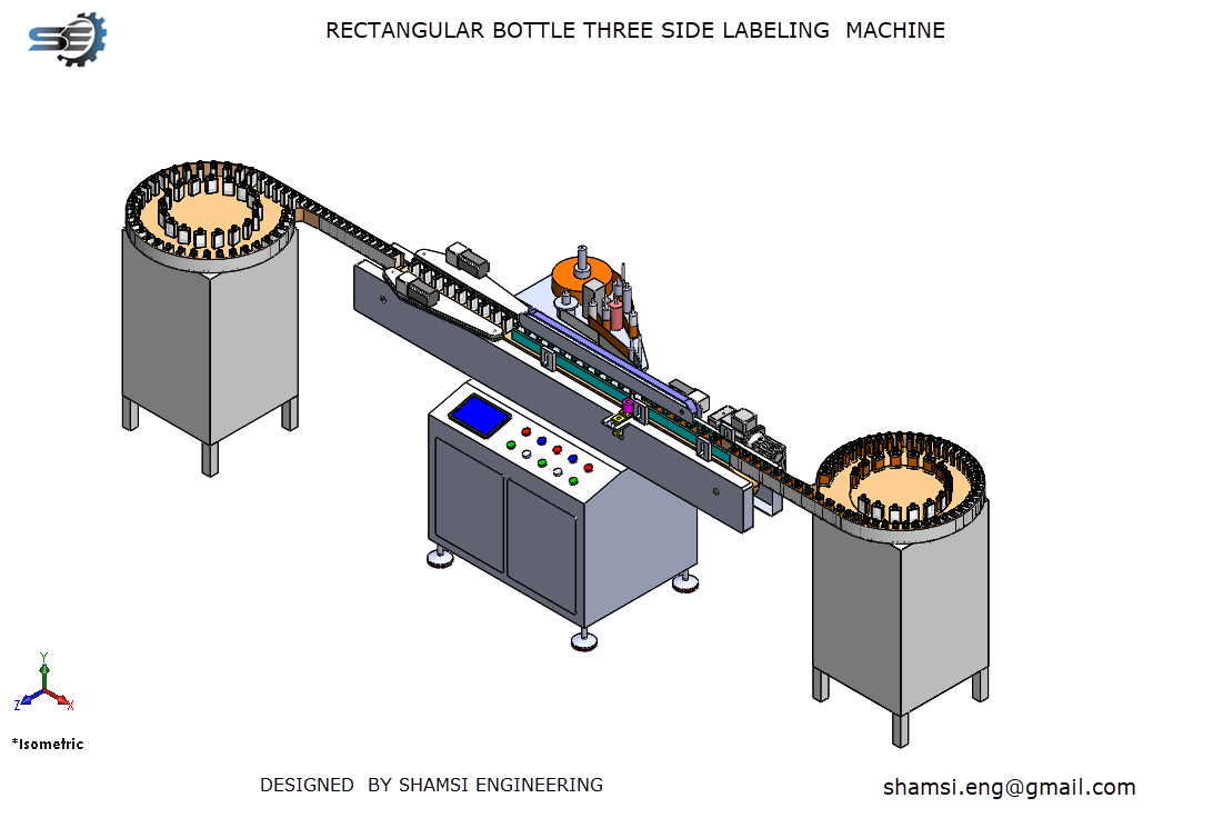 三面矩形瓶贴标机