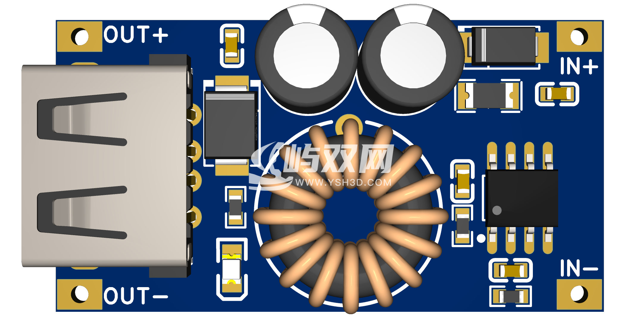 USB QC3.0快充电源模块