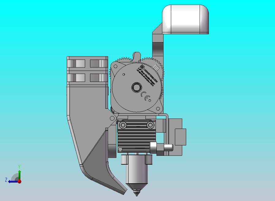 3D打印机双挤出头结构