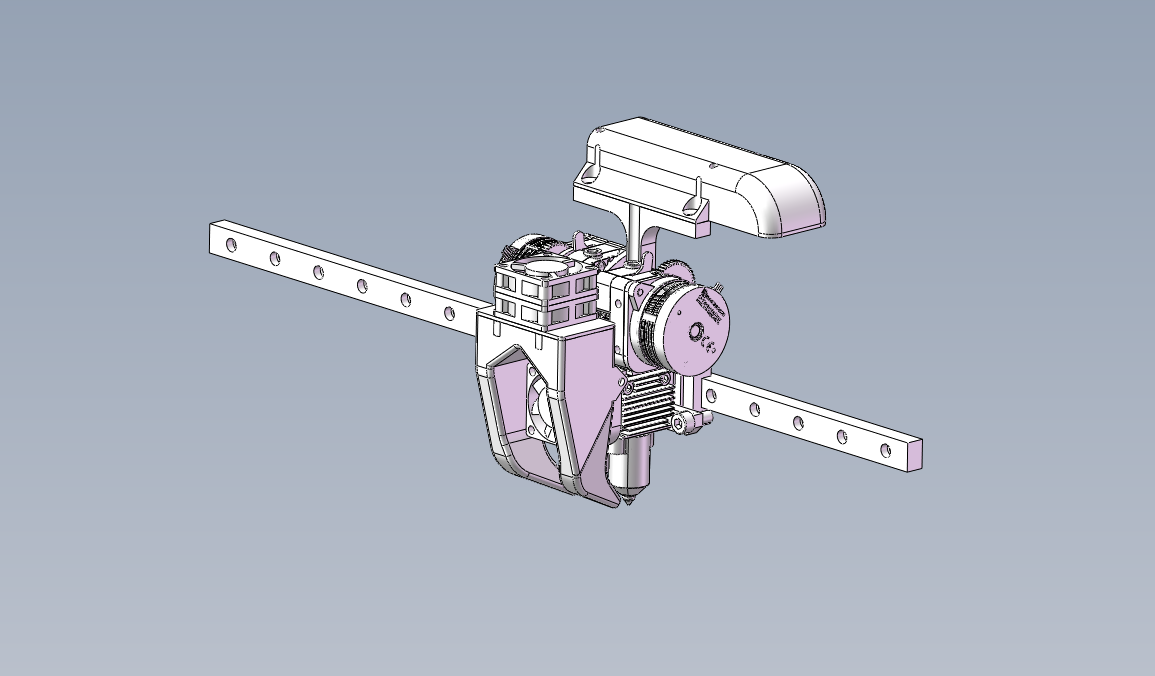 3D打印机双挤出头结构