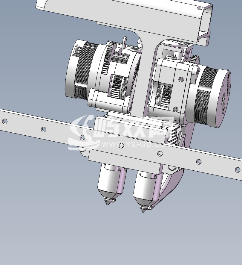 3D打印机双挤出头结构