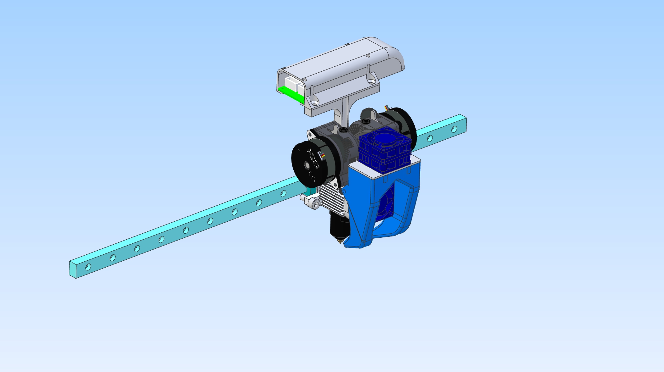 3D打印机双挤出头结构