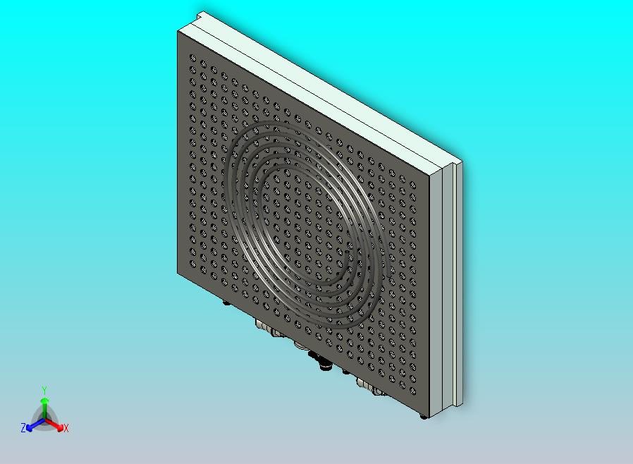 600x400无密封垫多点真空工作台三维模型