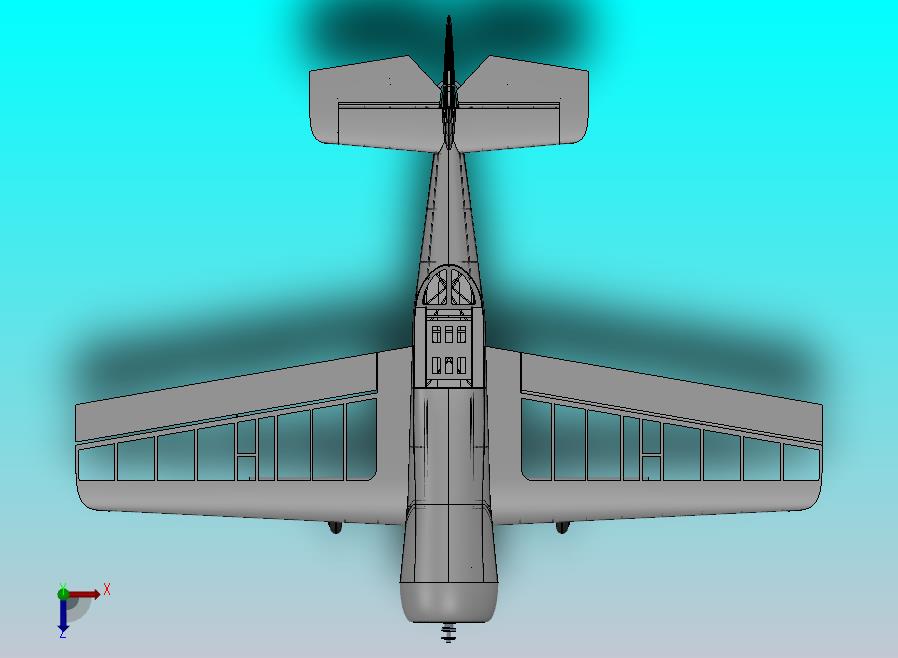 胶合板与轻木材质的SU-31航模飞机结构