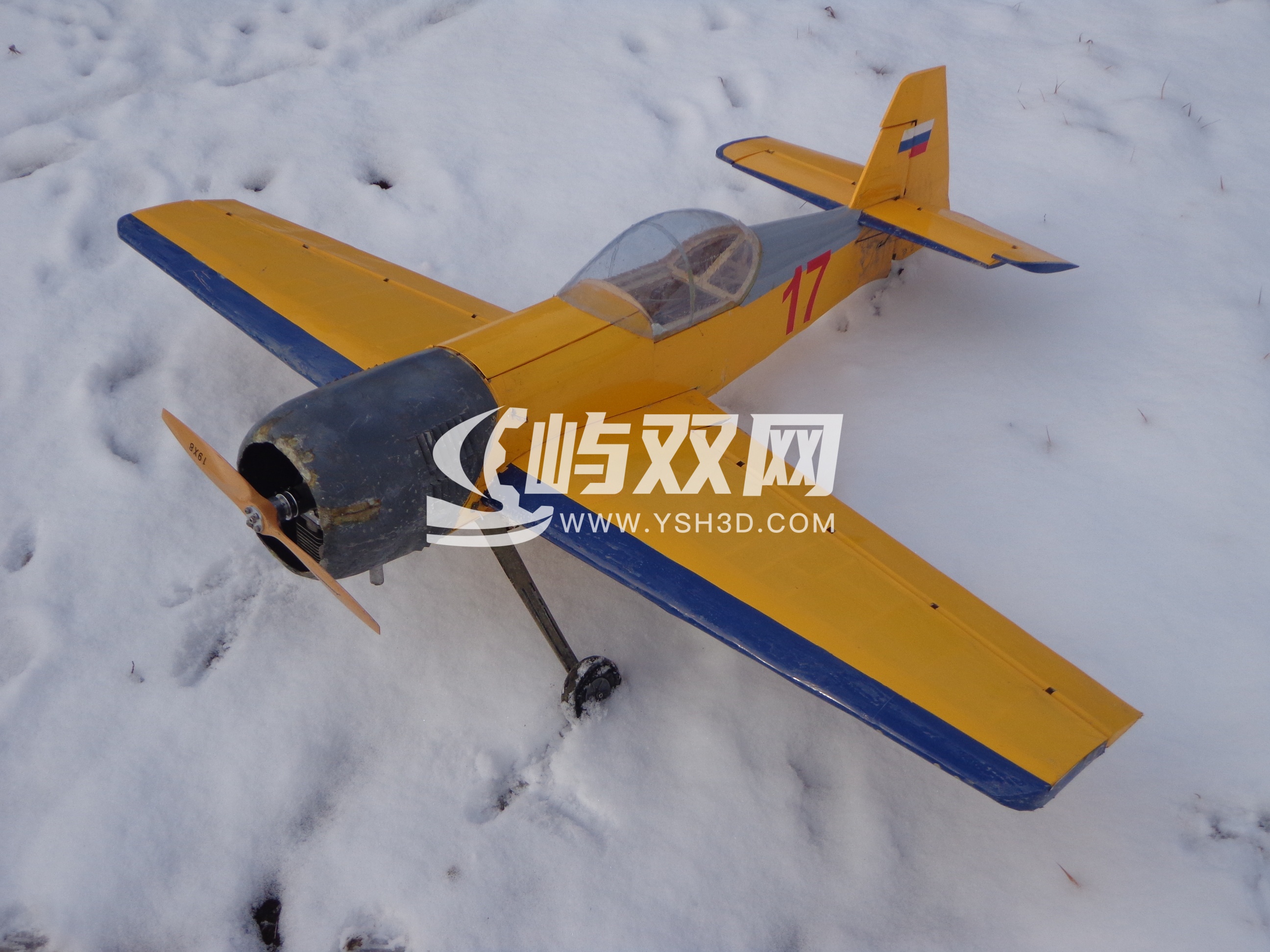 胶合板与轻木材质的SU-31航模飞机结构