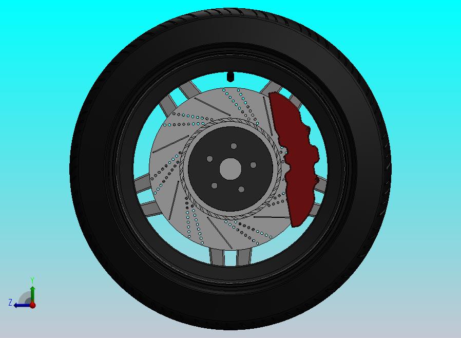 三菱合金轮毂(含刹车片)设计