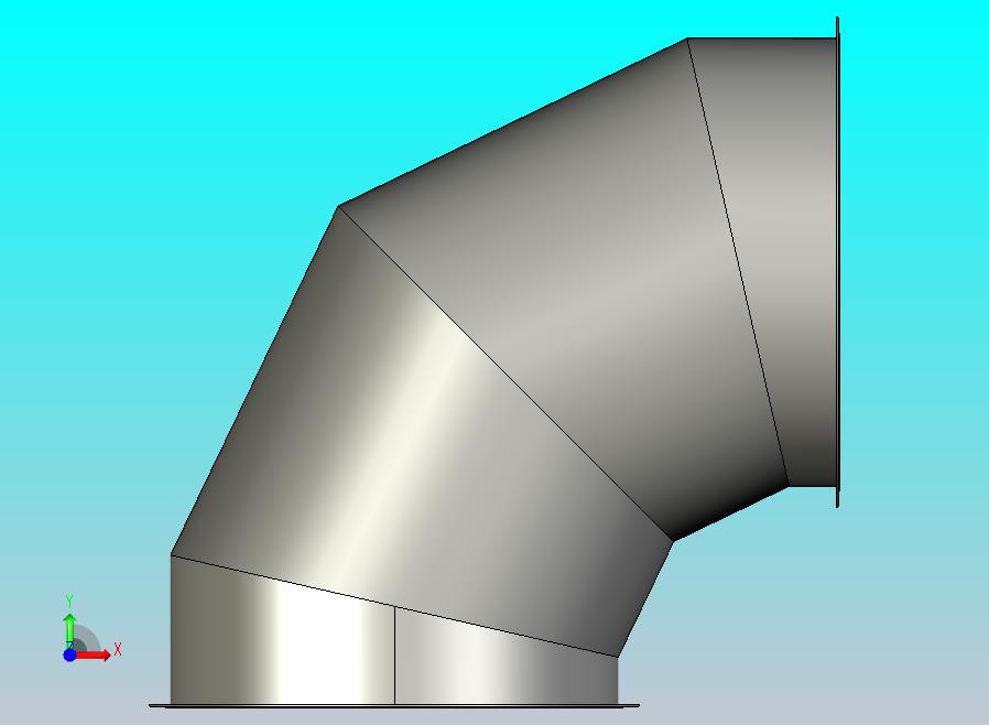 DN8 截面的 90° 弯头