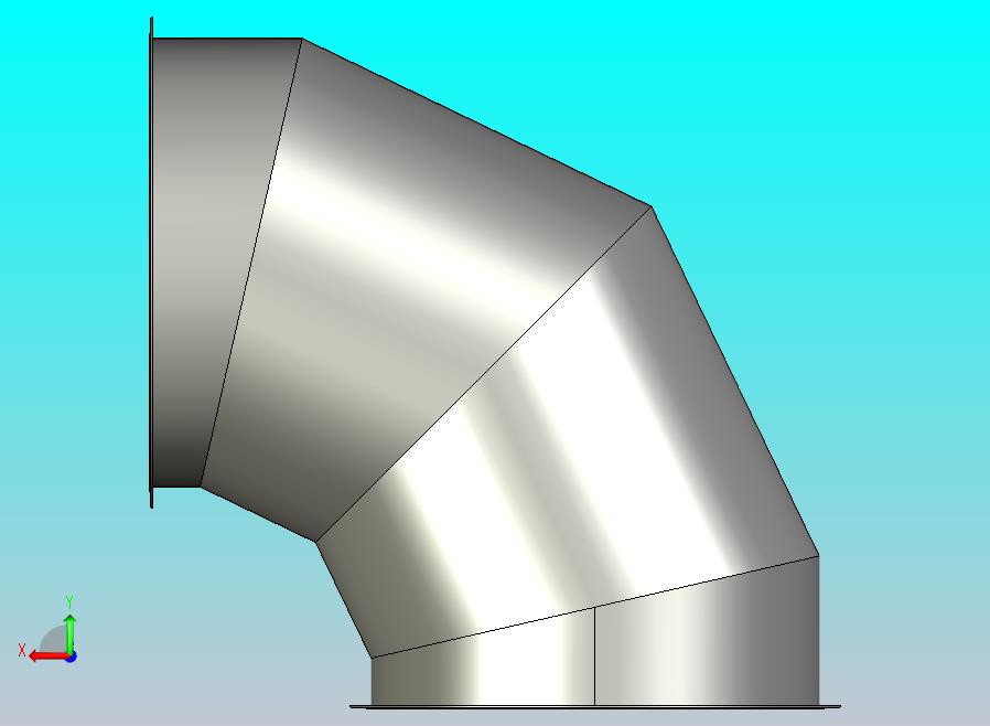 DN8 截面的 90° 弯头