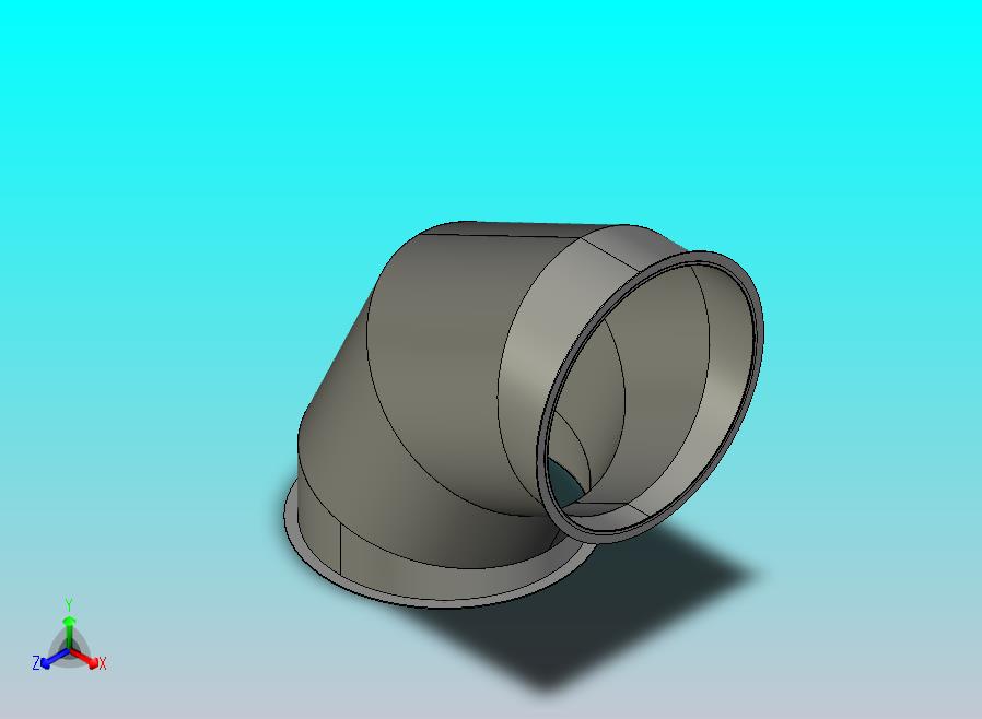 DN8 截面的 90° 弯头