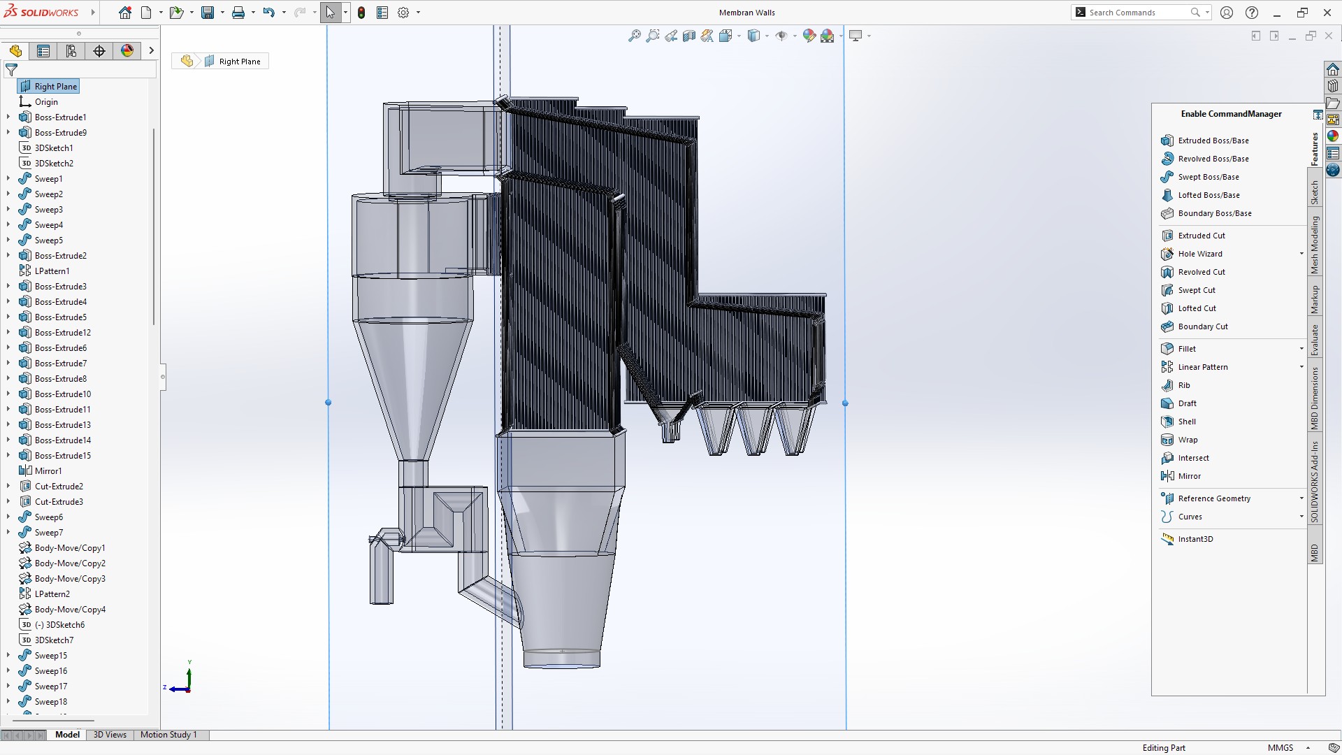 Maxau造纸厂焚烧炉锅炉模型3D