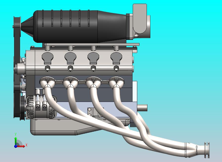 通用增压 DOHC V8 发动机