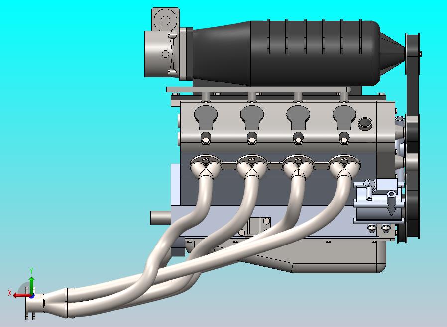 通用增压 DOHC V8 发动机