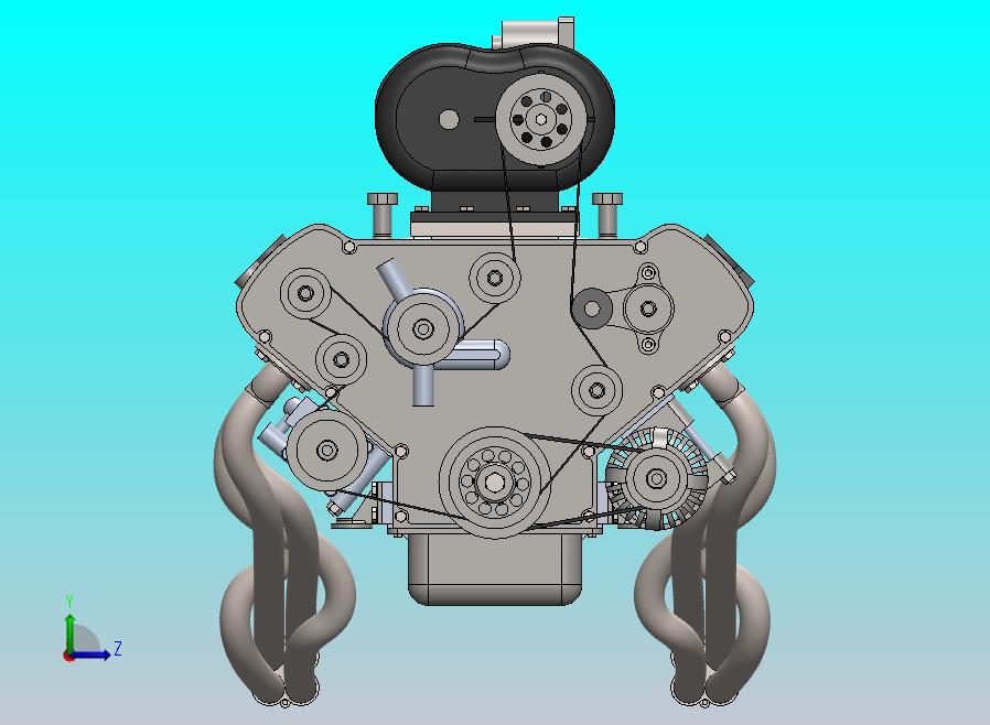 通用增压 DOHC V8 发动机