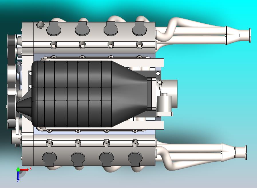 通用增压 DOHC V8 发动机