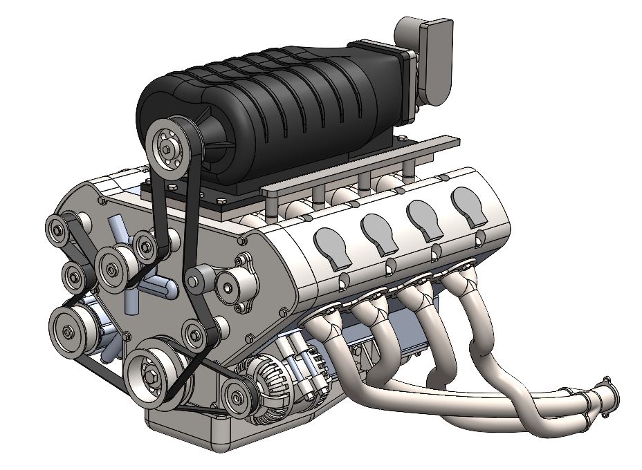 通用增压 DOHC V8 发动机