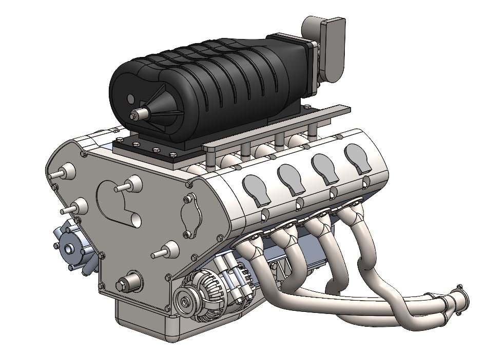 通用增压 DOHC V8 发动机