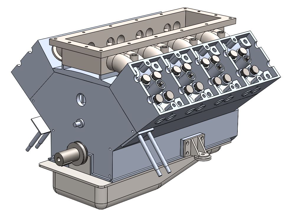 通用增压 DOHC V8 发动机