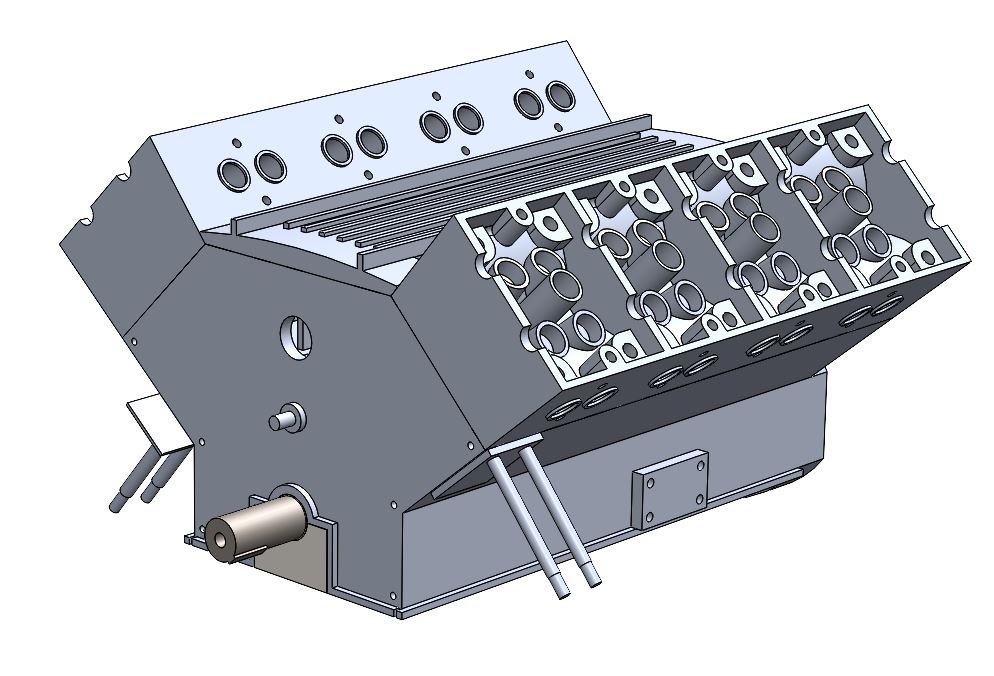 通用增压 DOHC V8 发动机