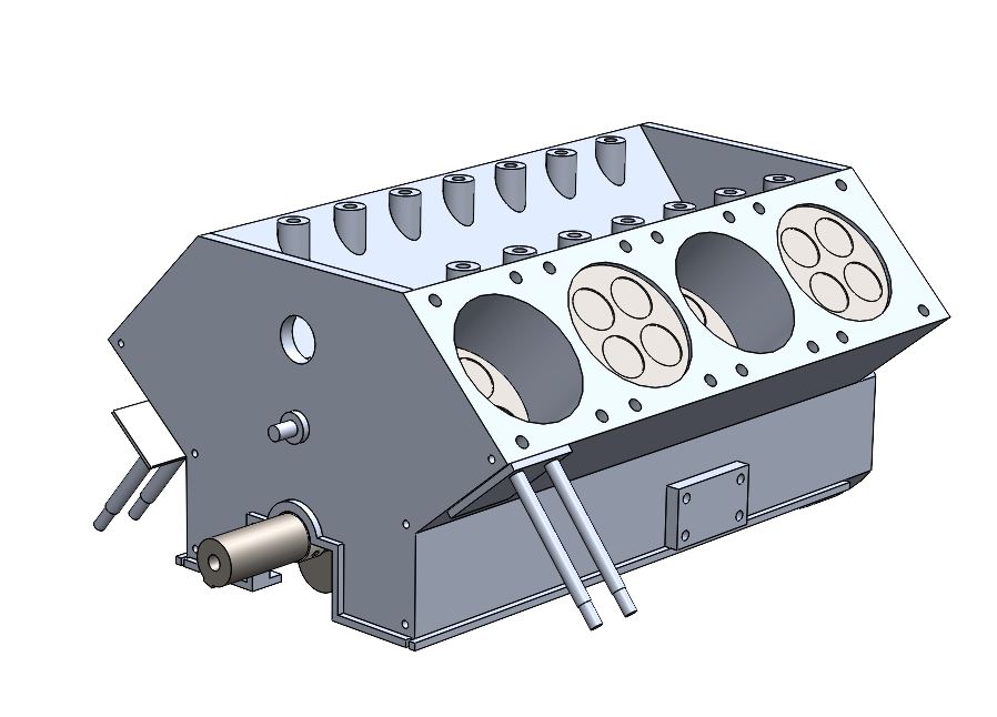 通用增压 DOHC V8 发动机