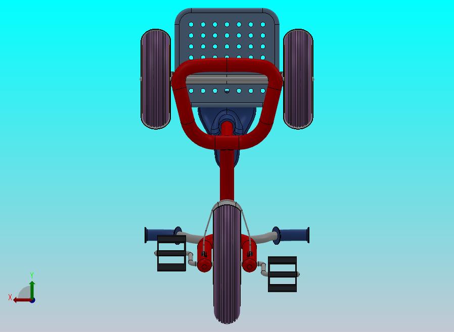 儿童骑行的三轮小车