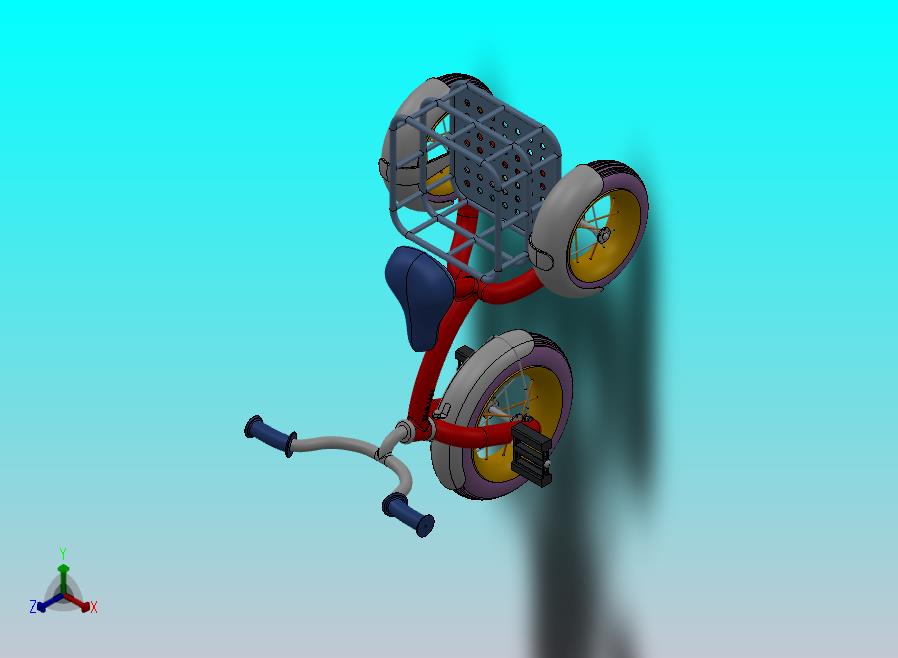 儿童骑行的三轮小车