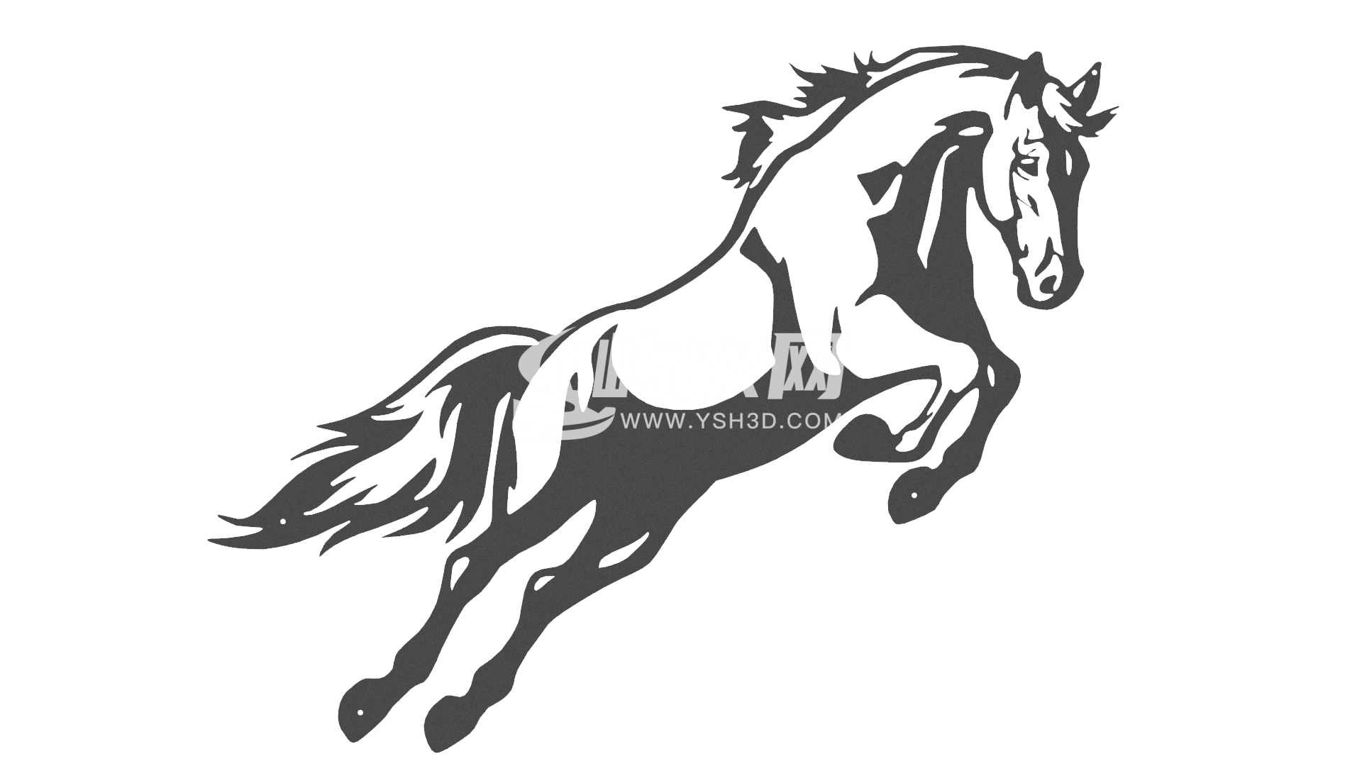 壁挂式激光切割图像马儿