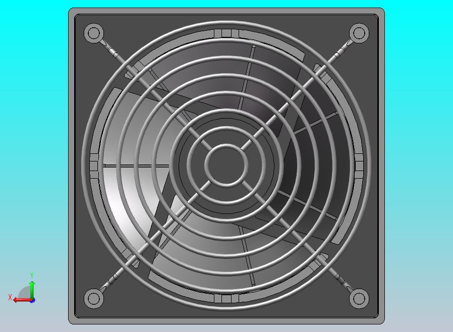 一种工业散热风扇120X120三维模型