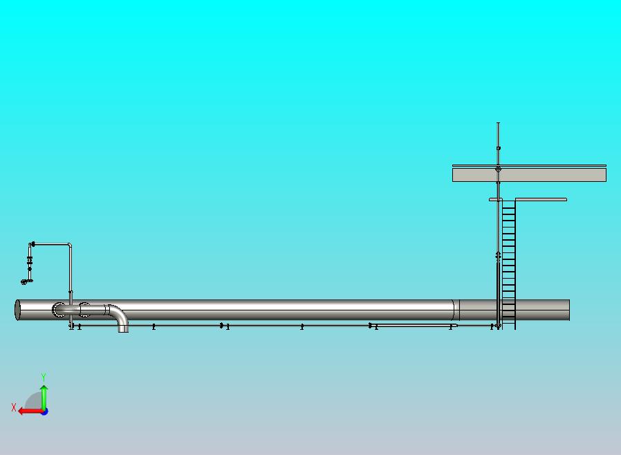 管道 DN80 inox con agua