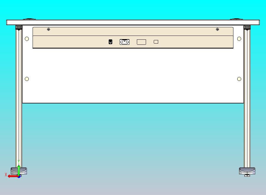 带金属腿的直桌