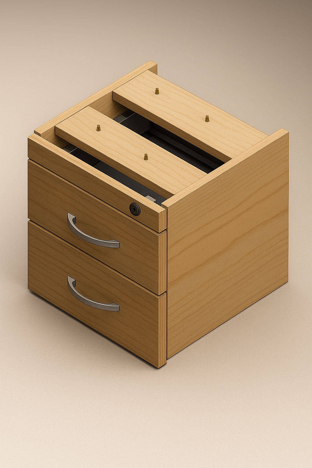 带金属腿的 L 形桌子