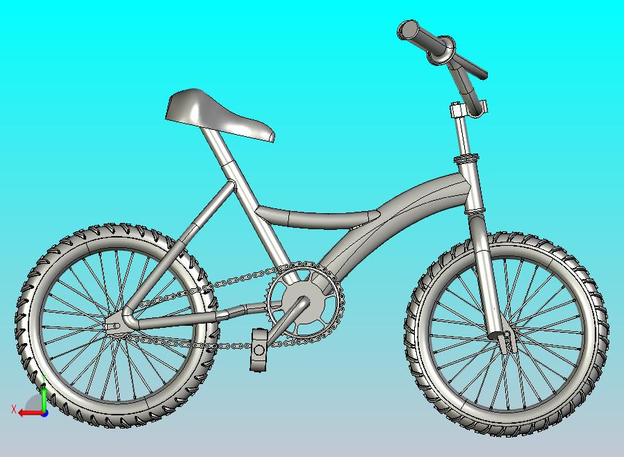 轻便自行车三维模型