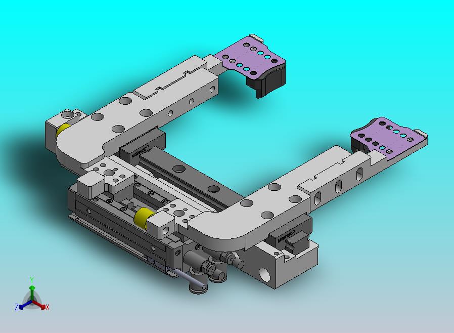 使用气动手指的夹爪机构