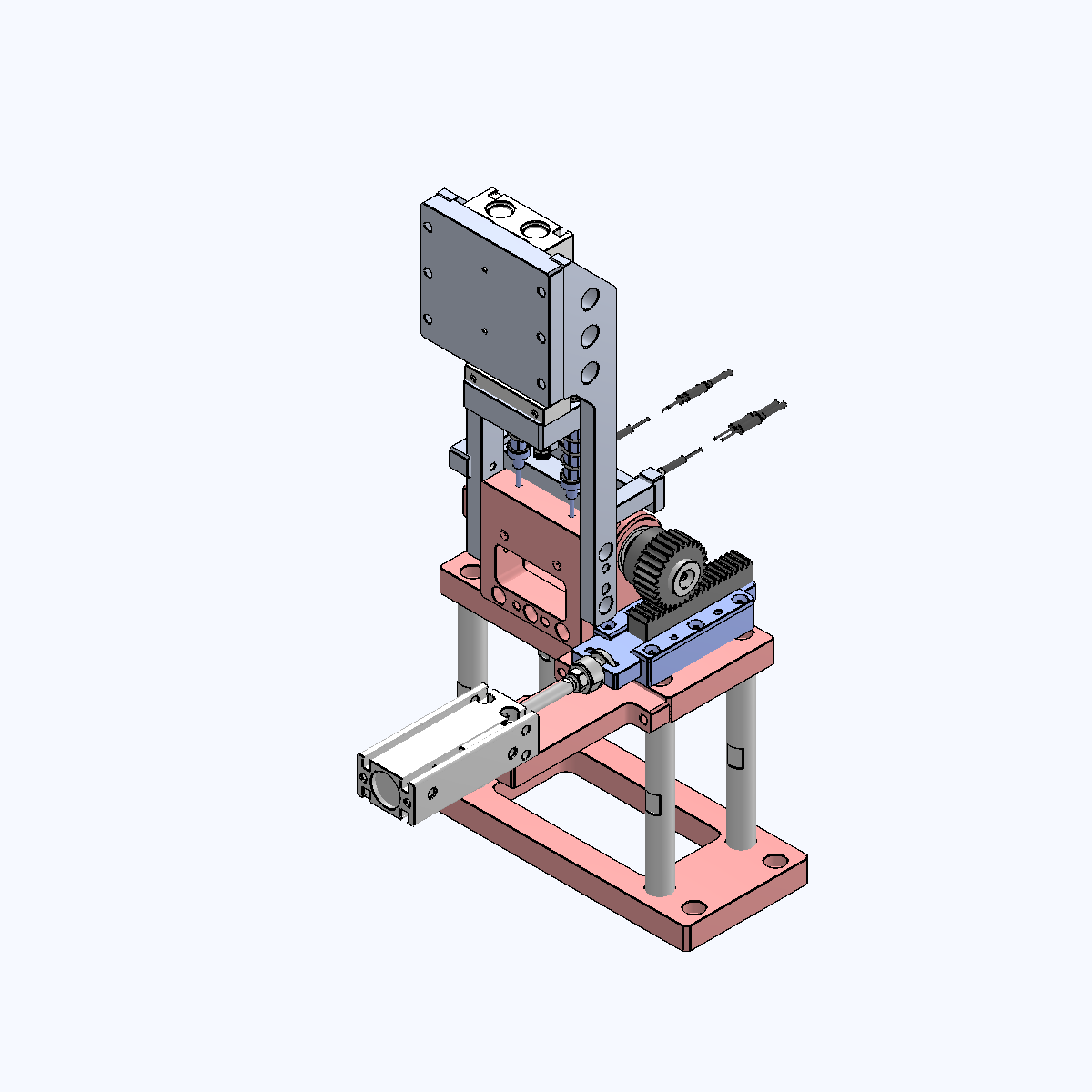 弹簧分料翻转机构