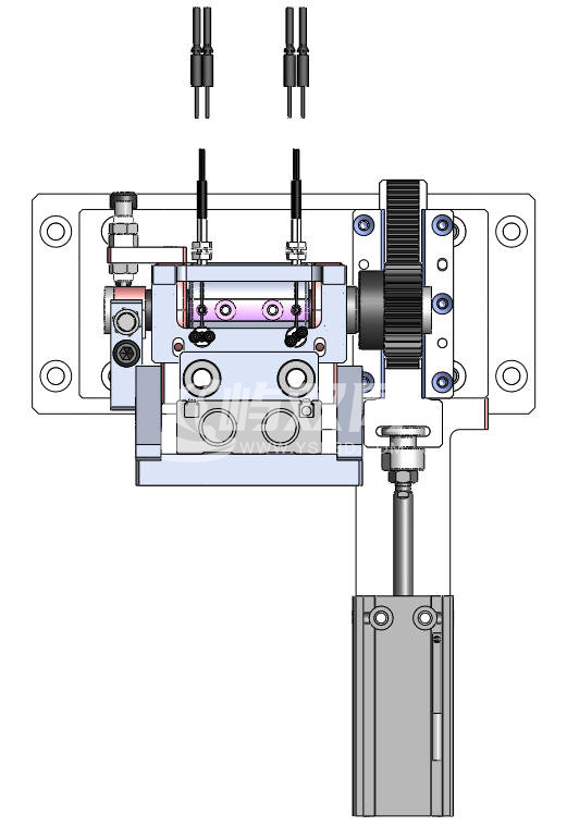 弹簧分料翻转机构