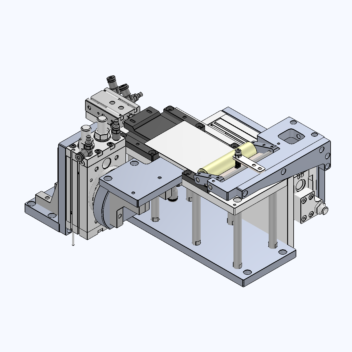 翻转标纸涂覆机构