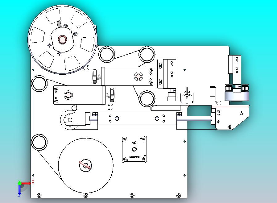 后撤式贴标模组