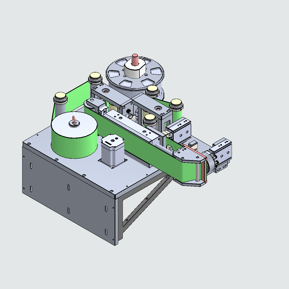 后撤式贴标模组