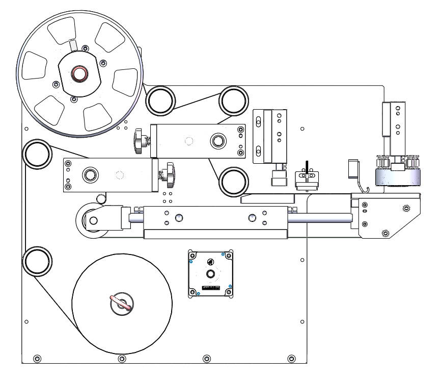 后撤式贴标模组
